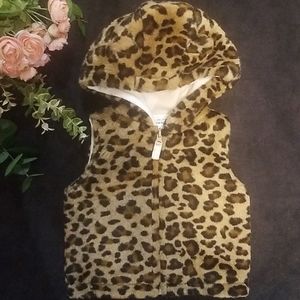 !Leopard Print! Hooded Vest